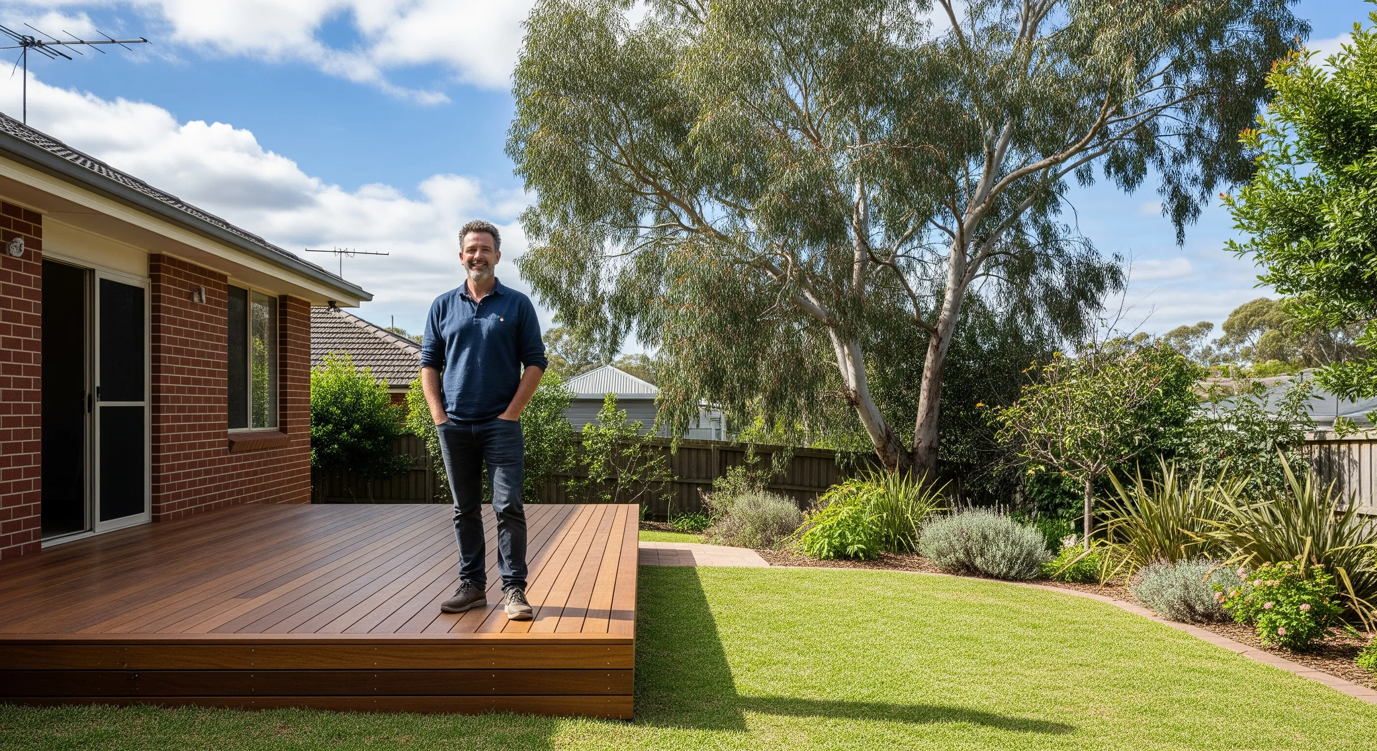 A backyard deck designed and approved, ready to build
